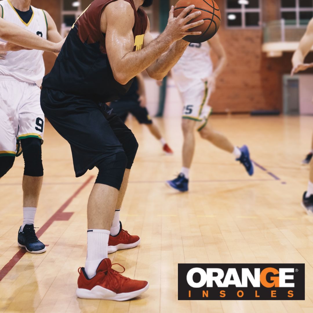Insoles For Increasing Performance in Baskteball Orange Insoles